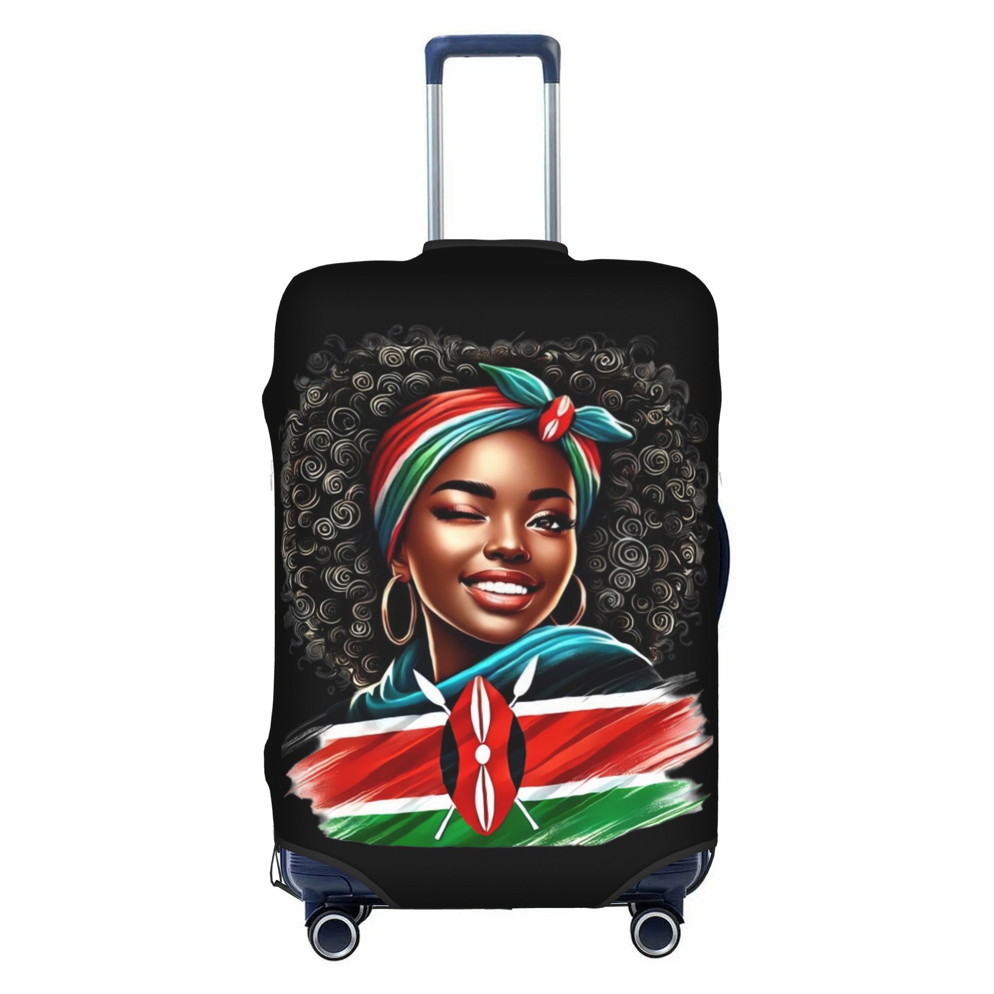 Travel Accessories Kenya - Pelindung Penutup Koper Bendera Kenya Afrika
