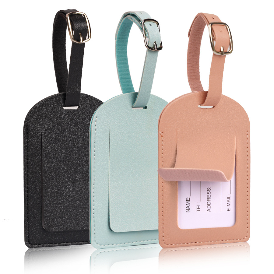 Travel Accessories Name - Tag Bagasi Wanita Pria Kulit PU