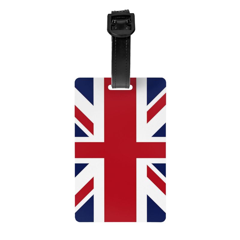 Travel Accessories Name - Label Bagasi Retro Union Jack dengan