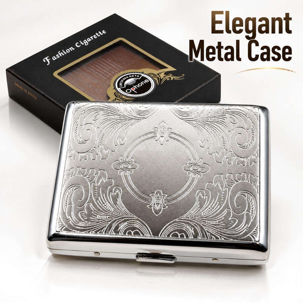 Travel Accessories Usa - Kotak Rokok Stainless Steel Berembos, Tempat