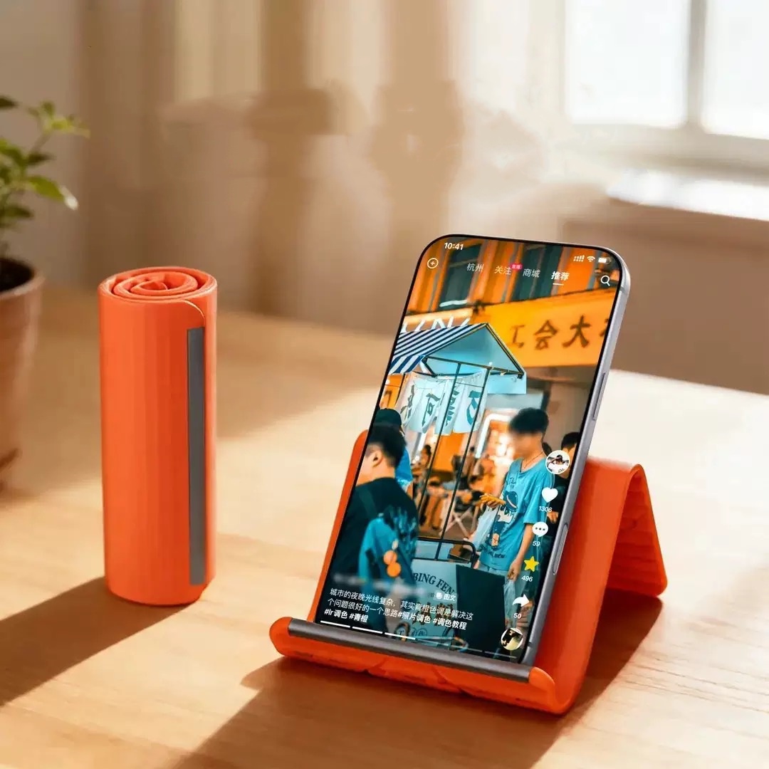 Travel Accessories Gadget - Penyangga Ponsel Portabel Silikon, Dudukan Tablet