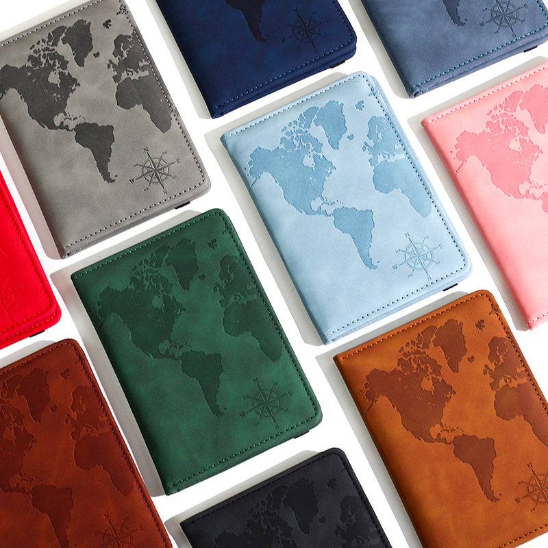 Travel Accessories Kmart - Tempat Paspor Kulit Cetak Peta Baru,