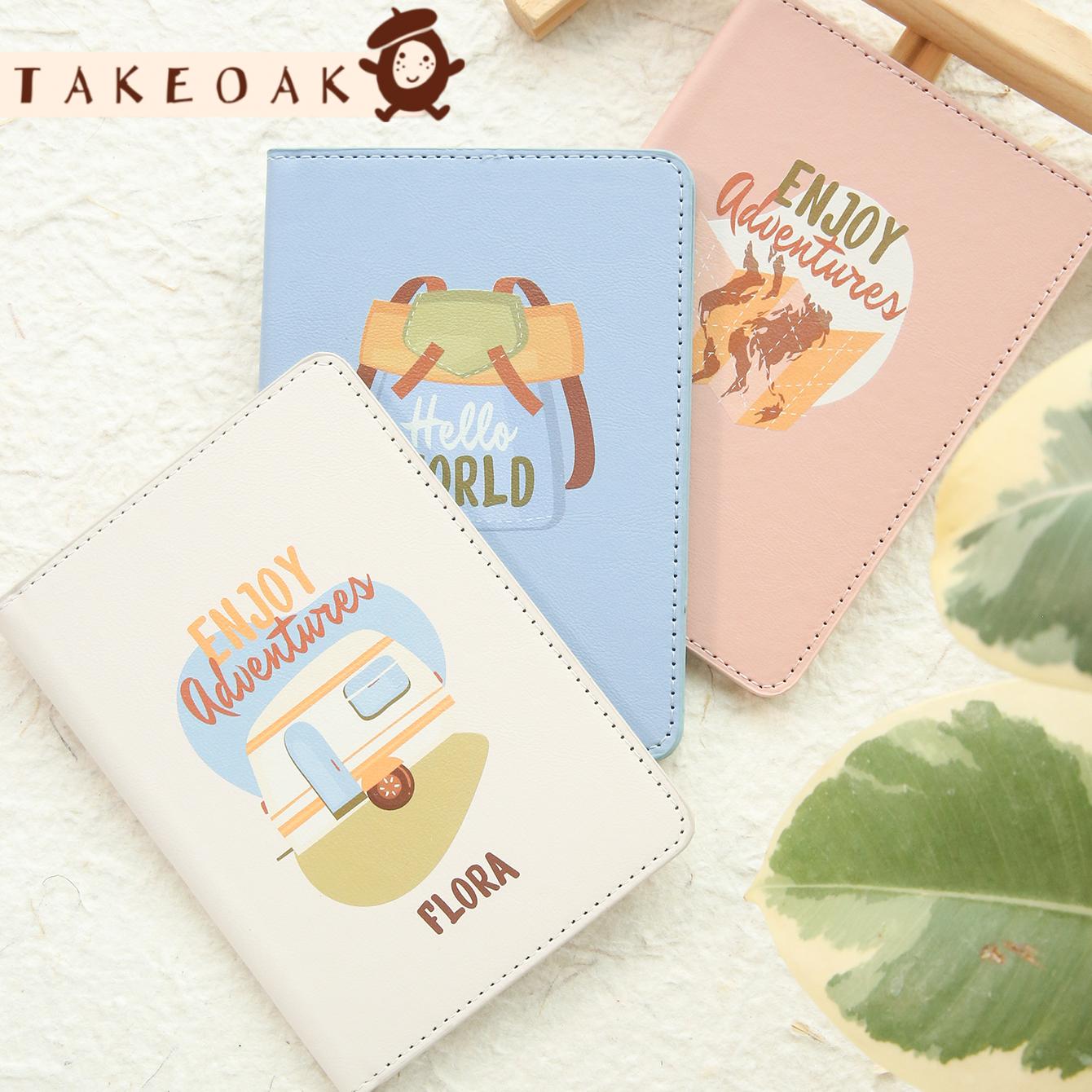 Travel Accessories Overseas - Sampul Paspor Kulit PU dengan Nama