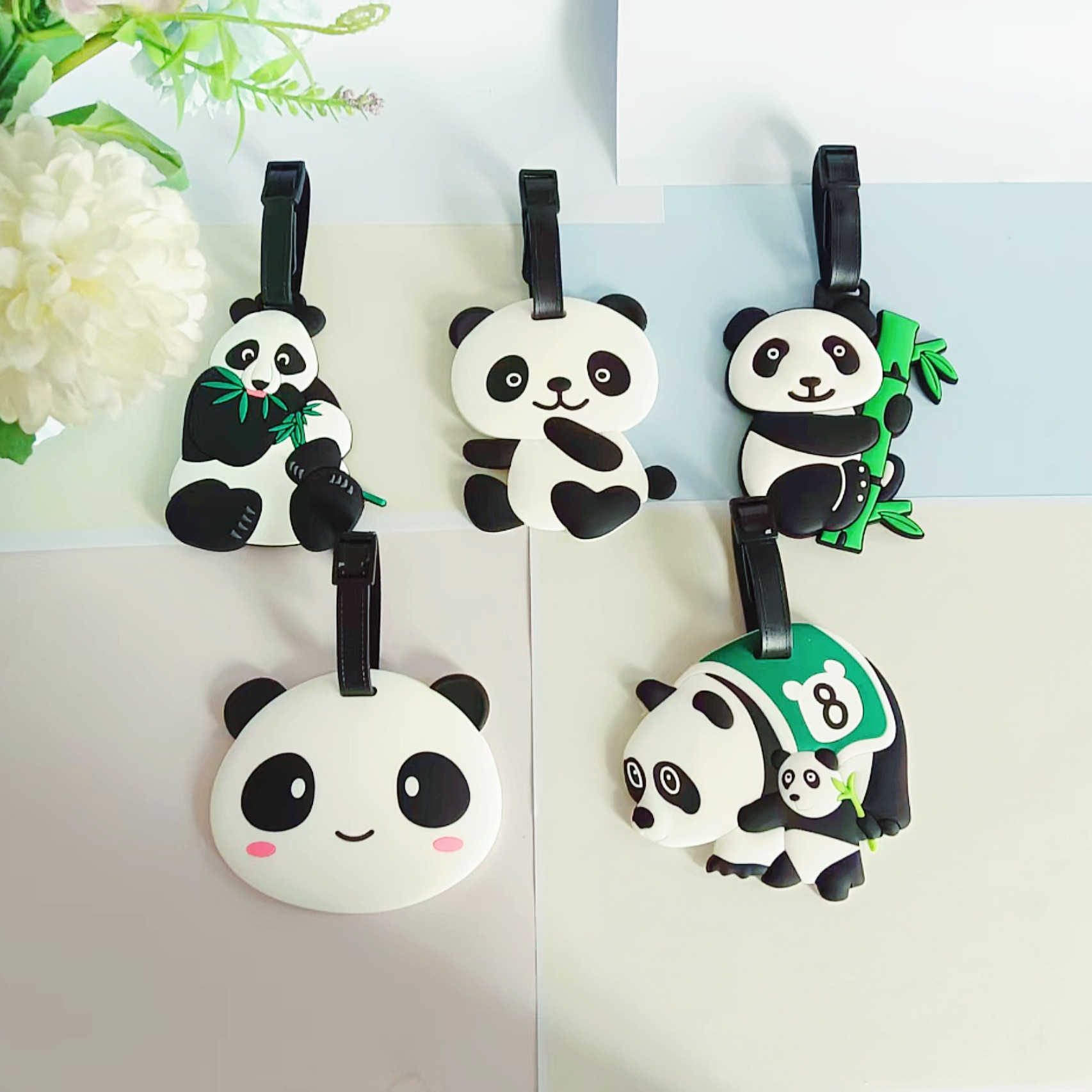 Travel Accessories Name - Aksesoris Perjalanan Kartun PVC Panda Label