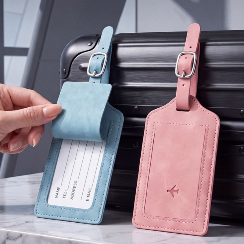 Travel Accessories Name - 1 buah label bagasi kulit PU
