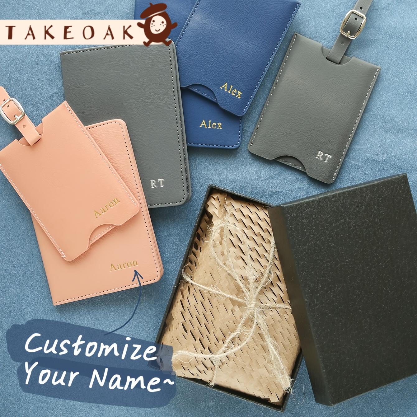 Travel Accessories Overseas - Dompet Paspor Kulit Inisial Nama Kustom