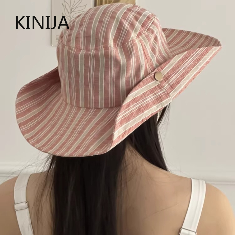 Topi Bucket Bergaris Sederhana - Travel Accessories Kmart ulasan dan harga
