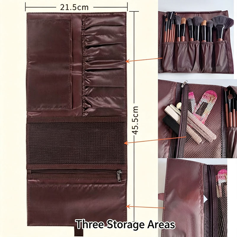 Tas Gulung Kuas Makeup Kulit P - Travel Z ulasan dan harga
