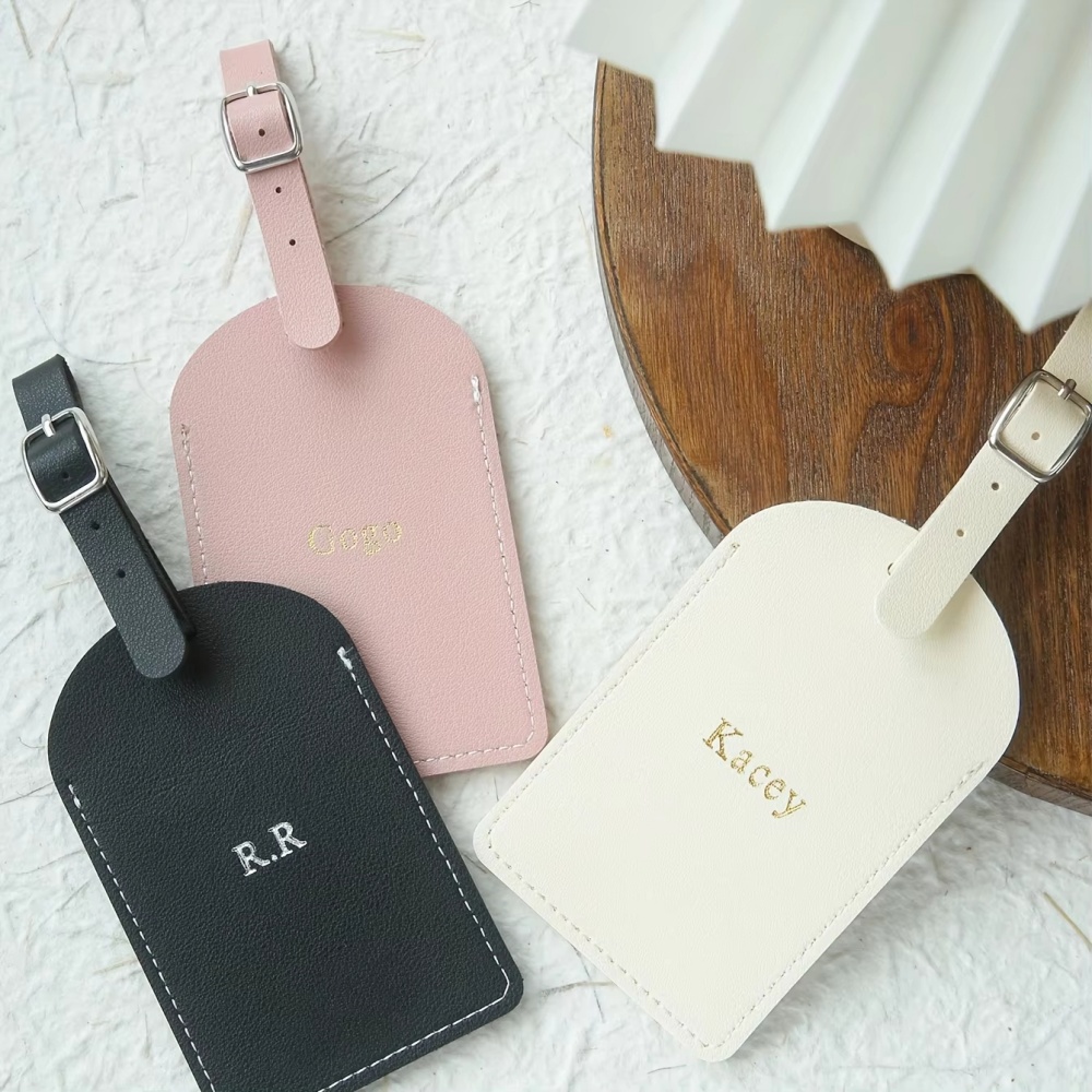 Tag Bagasi Kulit Vegan Monogra - Travel Accessories Name ulasan dan harga