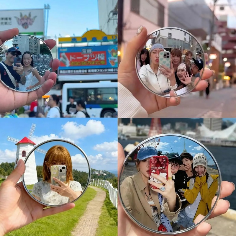 Cermin Cembung Bulat Portabel  - Travel Accessories Gadget ulasan dan harga